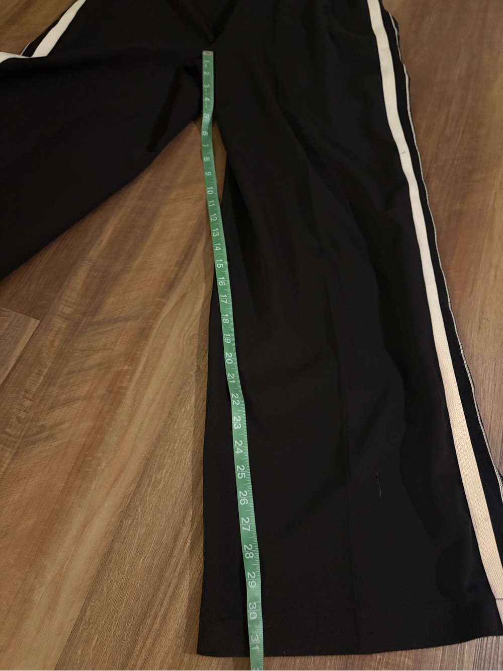 Zara Women’s Black Track Pants with White Side Stripes - Picture 4 of 6